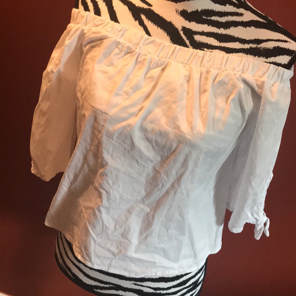 Off Shoulder White Top